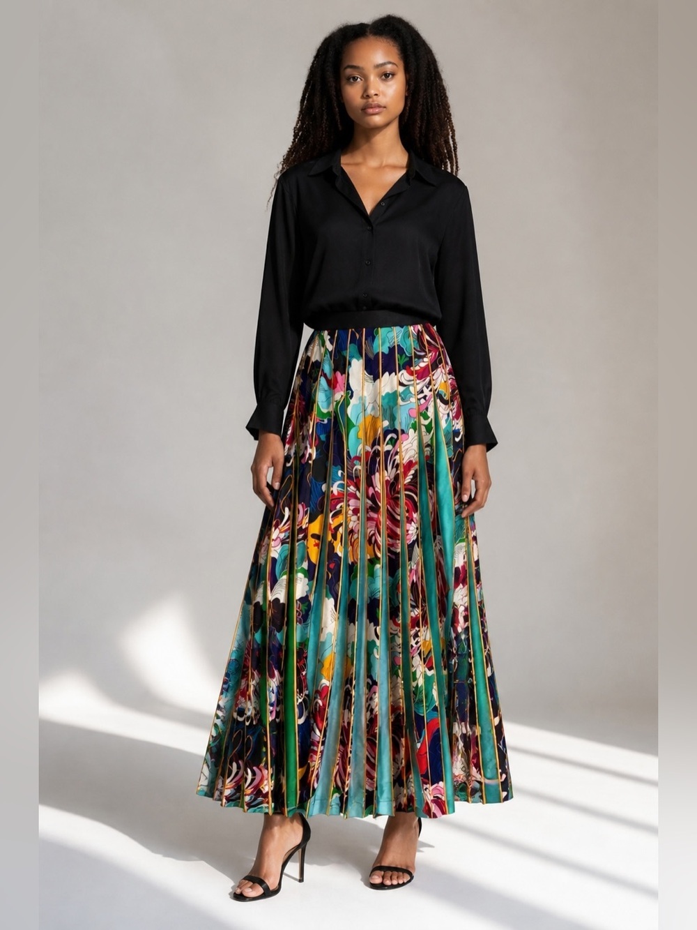 🌹MARY KATRANTZOU FLORAL COMBO MAXI UNI SKIRT